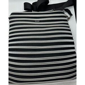 Original BAM BAG ZIP PURSE Black & Silver Zippers Shoulder Convertible Backpack